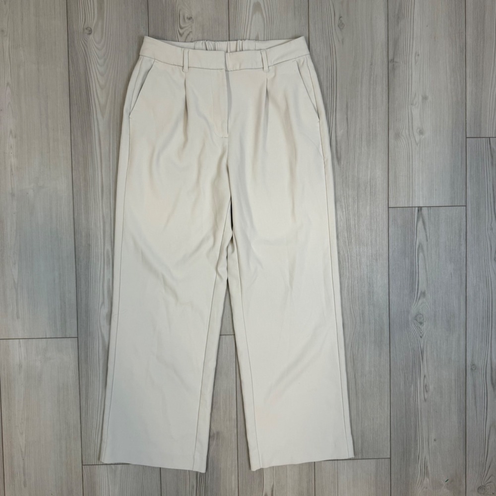 Old Navy Taylor Extra High Rise Wide Leg Trousers Silver Grey Medium Dress Pants